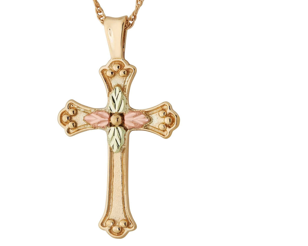 Elegant Cross - Black Hills Gold Pendant