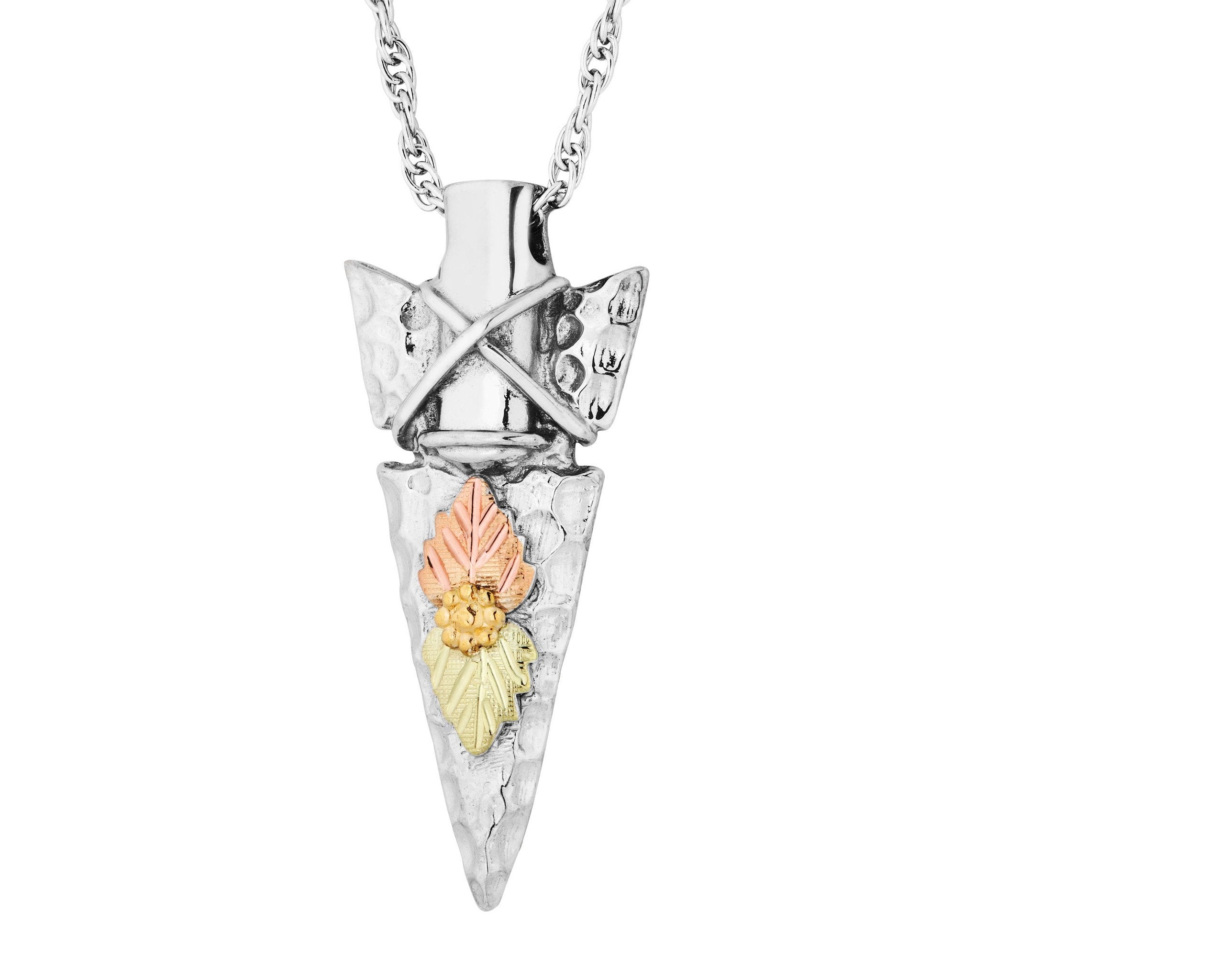 Arrowhead - Sterling Silver Black Hills Gold Pendant