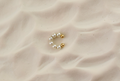 Pearl Wire Wrapped Gold Hoop Earrings & Pearl Ear Cuffs